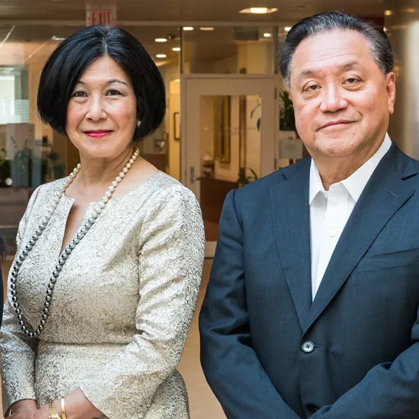 Portrait of the Yang Tan Collective founders: Lisa Yang and Hock E. Tan.