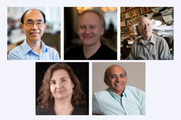 headshots of five faculty members